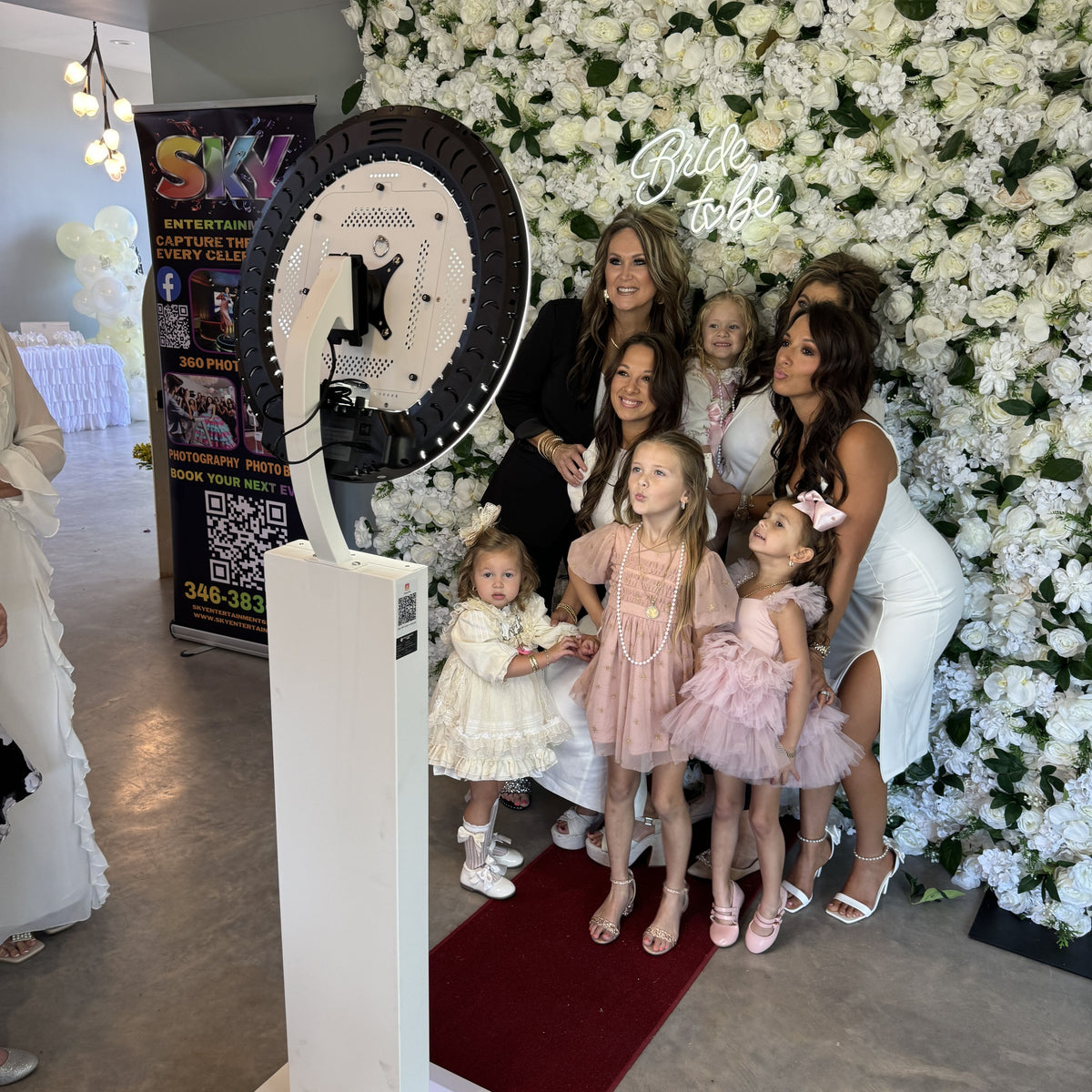 Digital photo booth setup for a Houston event by Sky Photo Booths